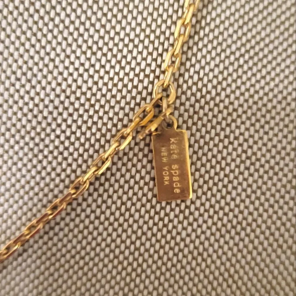 Kate Spade Long Station Scatter Necklace In Purple Enamel Glass
